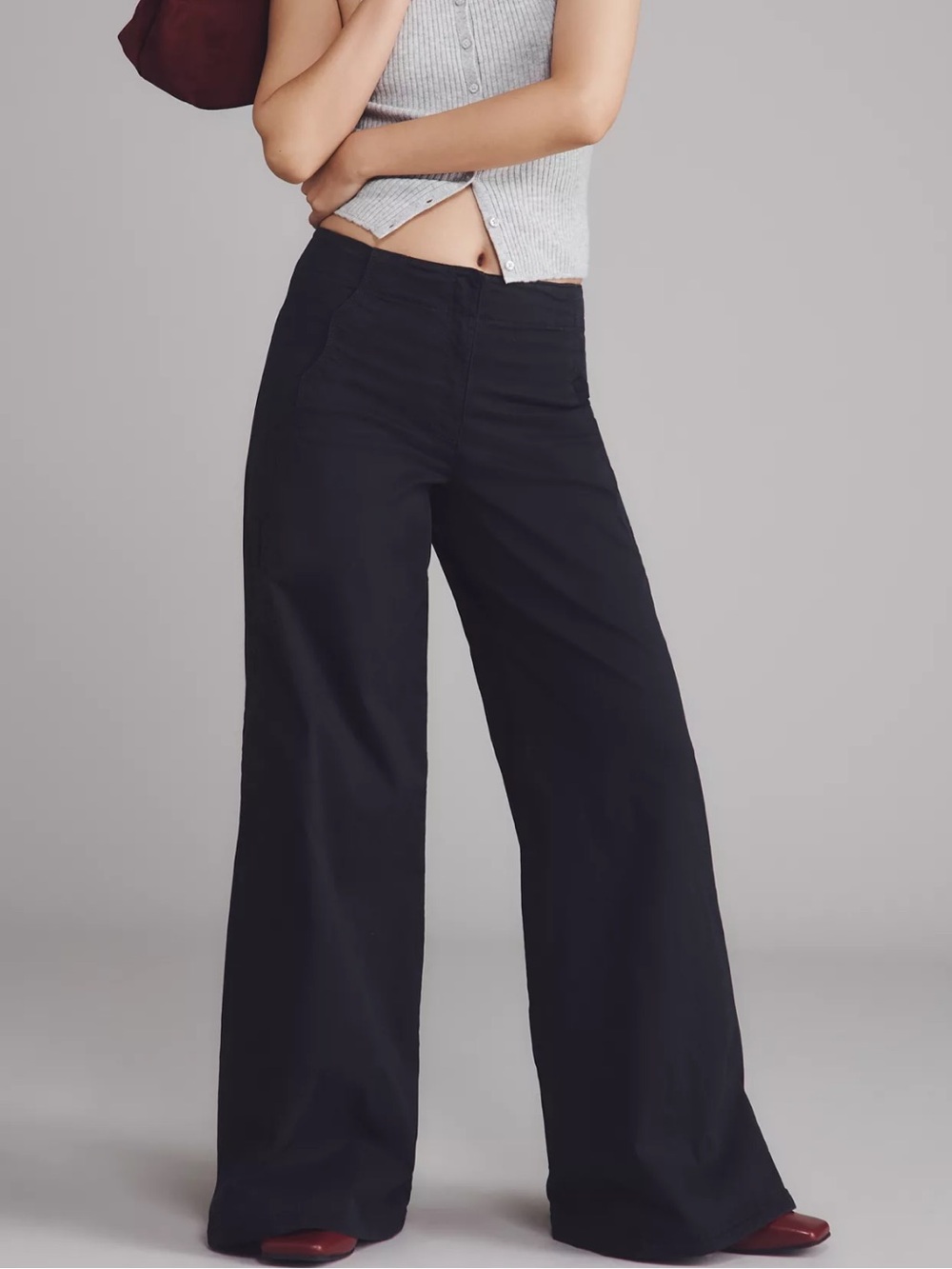 Anthropologie Maeve Scallop Wide-Leg Pants